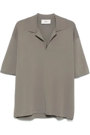 Ami Koszulki, Mężczyzna, Szary, L, Polo Casual Shirt