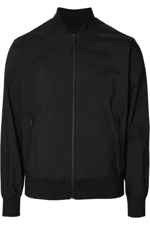 Calvin Klein Kurtki, Mężczyzna, Czarny, L, Czarna Kurtka Bomberowa Styl Nowoczesny
