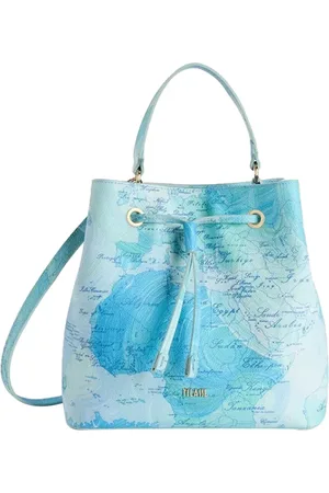ALVIERO MARTINI 1A CLASSE Torebki, Kobieta, Niebieski, ONE SIZE, Niebieska torba wiaderko Geo Water Island