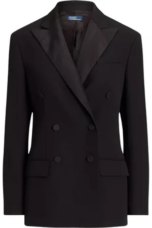 Ralph Lauren Kurtki, Kobieta, Czarny, M, Dwurzędowa marynarka z wełny