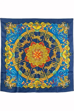 Hermès Pre-owned, Kobieta, Niebieski, ONE SIZE, Pre-owned Silk scarves