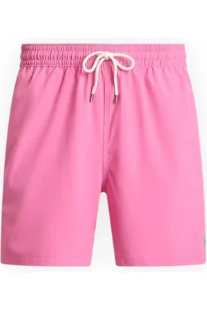 Ralph Lauren Stroje kąpielowe, Mężczyzna, Różowy, L, Traveler Mid Trunk Beachwear