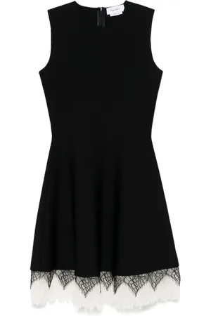 Alexander McQueen Sukienki, Kobieta, Czarny, S, Czarna Koronkowa Sukienka Bombe
