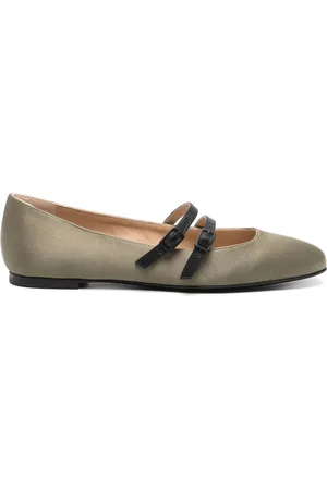ROBERTO FESTA Buty, Kobieta, Zielony, 37 1/2 EU, Julia Satin Ballerina Flats