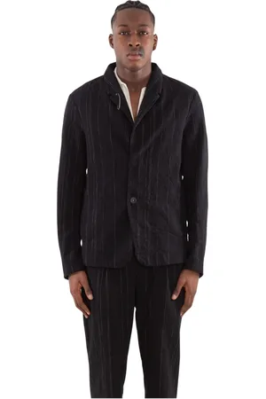 TRANSIT Kurtki, Mężczyzna, Czarny, M, Pinstripe Cotton Blazer