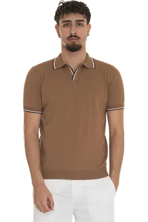 Gran Sasso Swetry, Mężczyzna, brązowy, 2XL, Klasyczny Polo Shirt dla Mężczyzn