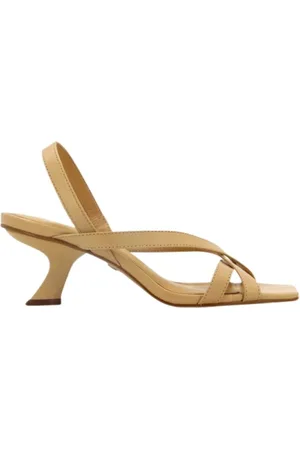 CARRANO Buty, Kobieta, Beżowy, 38 EU, Skórzane sandały z obcasem 60mm
