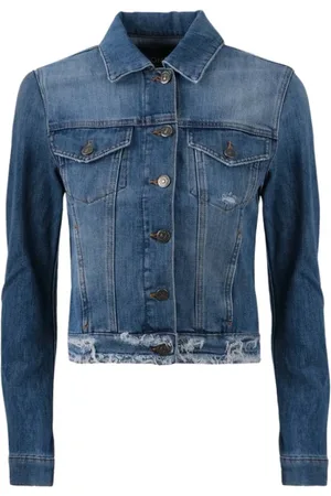 Dondup Kurtki, Kobieta, Niebieski, XL, Denim, Denim Kurtki