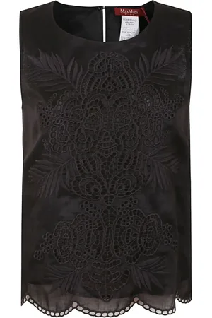 Max Mara Koszulki, Kobieta, Czarny, M, Stylowy Top dla Kobiet