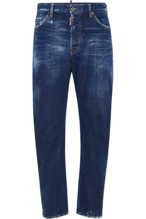 Dsquared2 Jeansy, Mężczyzna, Niebieski, S, Bawełna, Dark Perfect Clean Wash BRO Jeansy