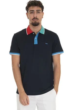 HARMONT&BLAINE Koszulki, Mężczyzna, Niebieski, 4XL, Polo shirt