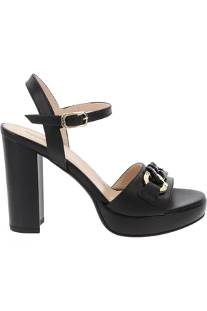 Nero Giardini Buty, Kobieta, Czarny, 36 EU, Skórzane buty na obcasie dla kobiet