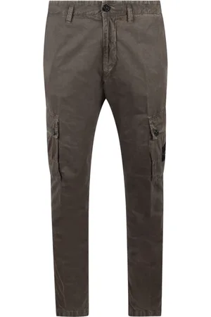 Stone Island Spodnie, Mężczyzna, Zielony, W31, Spodnie Cargo z Kieszeniami