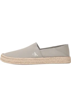 Calvin Klein Buty, Mężczyzna, Beżowy, 46 EU, Beżowe Espadryle z Kanwy Styl Rustykalny Elegancki