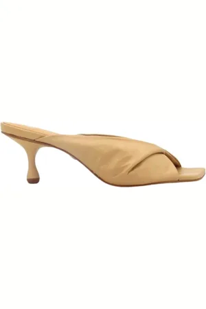 CARRANO Buty, Kobieta, Beżowy, 40 EU, Mules z skóry w kremowym kolorze z obcasem 60mm