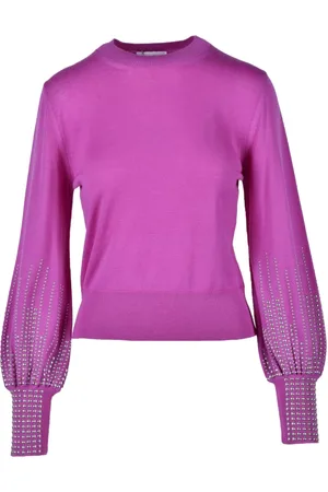 Paco rabanne Swetry, Kobieta, Fioletowy, S, Wełniany Sweter