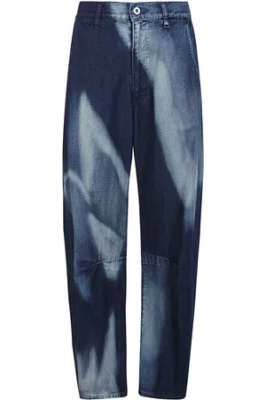 YOHJI YAMAMOTO Jeansy, Kobieta, Niebieski, M, Denim, Jeansyy z Szeroką Nogawką Indigo