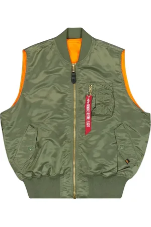 Alpha Industries Kurtki, Mężczyzna, Zielony, XL, Kurtka Ma-1 w kolorze szałwiowym