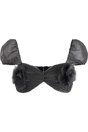 Elisabetta Franchi Bluzki, Kobieta, Czarny, L, Polka Dot Print Top