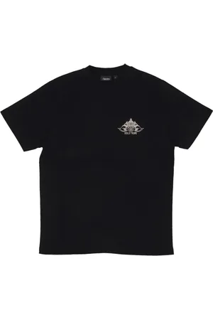 DOLLY NOIRE Koszulki, Mężczyzna, Czarny, 2XL, Czarna Męska Koszulka z Nadrukiem
