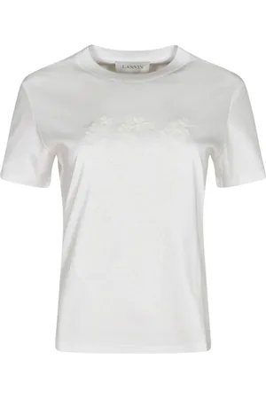 Lanvin Koszulki, Kobieta, Biały, L, Stylowe T-shirty i Pola