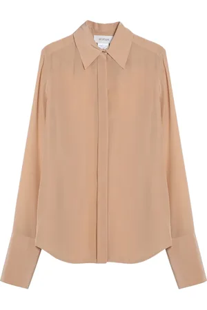 Sportmax Bluzki, Kobieta, Beżowy, M, Koszula z długim rękawem