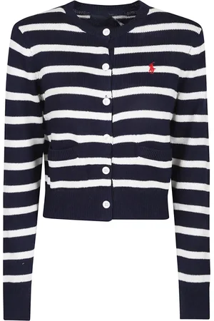 Ralph Lauren Swetry, Kobieta, Wielobarwność, S, Stylowy Cropped Cardigan Sweter