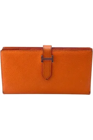 Hermès Pre-owned, Kobieta, Pomarańczowy, ONE SIZE, Skóra, Pre-owned skórzane portfele