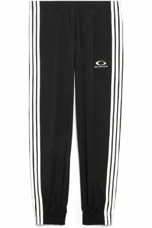 Balenciaga Spodnie, Kobieta, Czarny, M, Len, Sportowe Spodnie z Logo