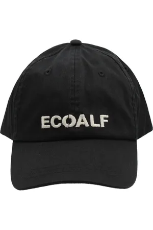 ECOALF Akcesoria, Mężczyzna, Czarny, ONE SIZE, Bawełna, Czarna Czapka Baseballowa z Logo Bawełna