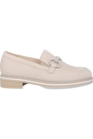 Gabor Buty, Kobieta, Beżowy, 40 1/2 EU, Beżowe Lordsy - Wygodny Styl z Nubuku