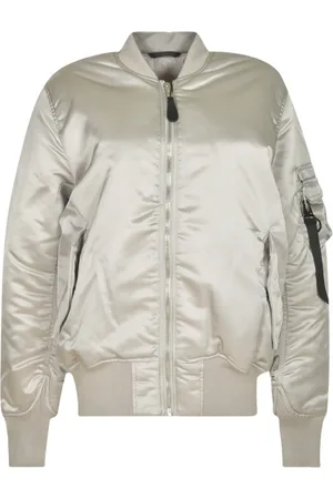 Alpha Industries Kurtki, Mężczyzna, Szary, M, Szare Stylowe Płaszcze
