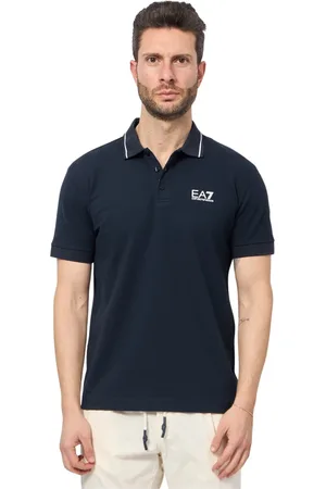 Emporio Armani Koszulki, Mężczyzna, Niebieski, 3XL, Niebieska Koszulka Polo Slim Fit