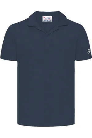 MC2 SAINT BARTH Koszulki, Mężczyzna, Niebieski, S, Niebieskie T-shirty i Pola