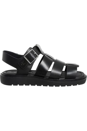 Calvin Klein Buty, Kobieta, Czarny, 36 EU, Sandały z regulowanym paskiem, jednokolorowe