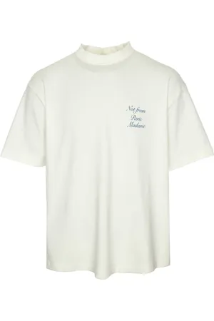 Drôle de Monsieur Koszulki, Mężczyzna, Biały, S, T-shirt z krótkim rękawem i okrągłym dekoltem