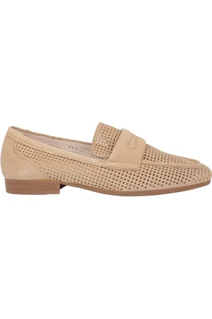 Gabor Buty, Kobieta, Beżowy, 38 1/2 EU, Zamsz, Beżowe Mokasyny Damskie - Stylowe i Wygodne