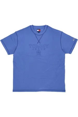 Tommy Hilfiger Koszulki, Mężczyzna, Niebieski, XL, Niebieski Regular Fit Tee Krótki Rękaw