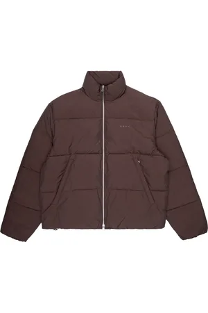 Edwin Kurtki, Mężczyzna, brązowy, M, Nylon, Nylonowa Parka Kurtka Ocieplana Oversize