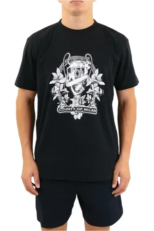 MARCELO BURLON Koszulki, Mężczyzna, Czarny, M, Bawełna, Koszulka County Cup Regular T-Shirt
