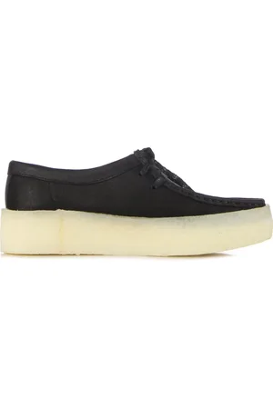 Clarks Buty, Kobieta, Czarny, 40 EU, Wallabee Cup Sznurowane Mokasyny