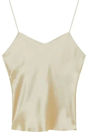 Patrizia Pepe Koszulki, Kobieta, Beżowy, XS, Ivory Top Lingerie z Detalem Fly