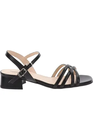 Nero Giardini Buty, Kobieta, Czarny, 37 EU, Skórzane Sandały Letnie Komfort Styl