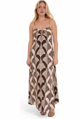 pennyblack Sukienki, Kobieta, Wielobarwność, M, Sukienka maxi z nadrukiem palm