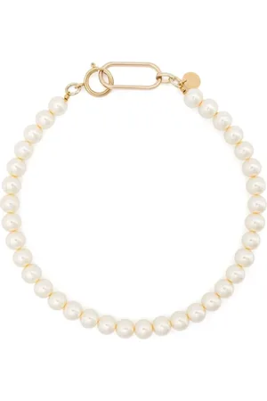 SEMICOUTURE Akcesoria, Kobieta, Beżowy, ONE SIZE, Faux Pearl Necklace