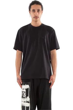 Y-3 Koszulki, Mężczyzna, Czarny, XL, Czarna Tonal Logo Regular Tee