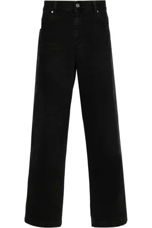 Isabel Marant Jeansy, Mężczyzna, Czarny, W32, Denim, Czarne Jeansyy Wide Leg