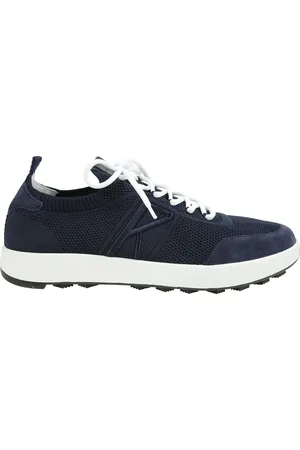 Kiton Buty, Mężczyzna, Niebieski, 42 EU, Trampki z Dzianiny z Elastyczną Podeszwą