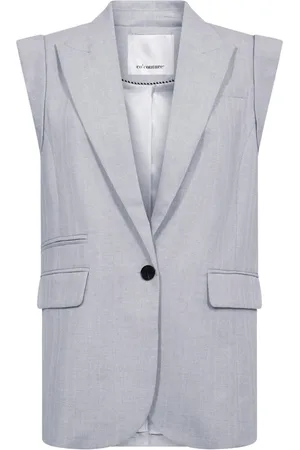 Co`Couture Kurtki, Kobieta, Niebieski, S, Bawełna, Bawełniana Kamizelka Blezer Błękitna