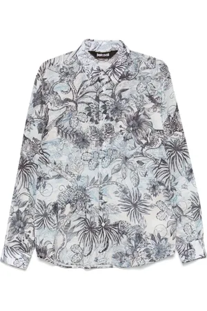 Roberto Cavalli Koszule, Mężczyzna, Niebieski, XL, Niebieska Klasyczna Koszula Z Długimi Rękawami